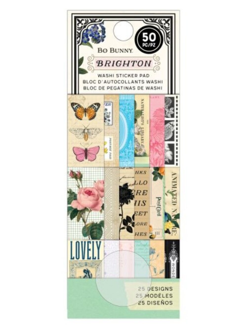 BoBunny Brighton Washi Sticker Pad - 50 Pieces - NWT